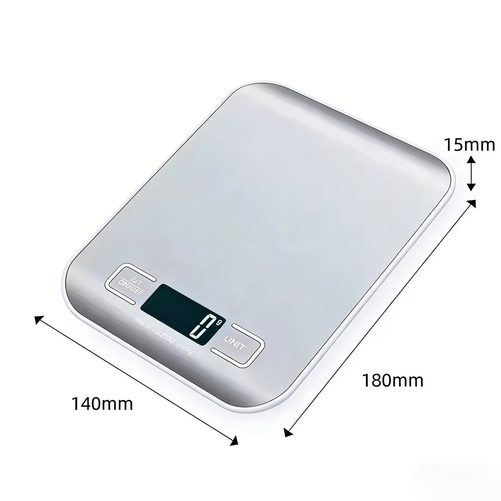 Digital Stainless Steel Kitchen Scale with LED Display and High Precision