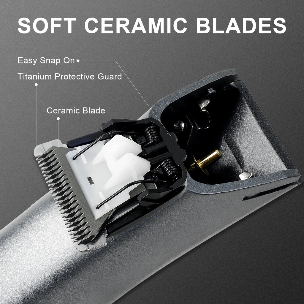 Waterproof Body Trimmer for Men with Replaceable Ceramic Blade
