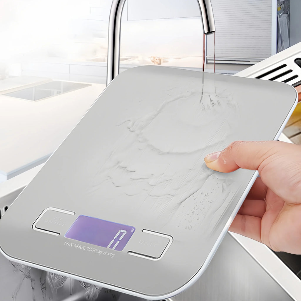 Digital Stainless Steel Kitchen Scale with LED Display and High Precision